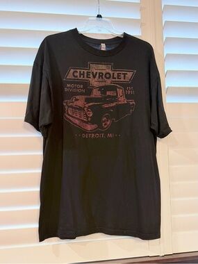 Men’s Black Graphic Tee - Vintage Chevrolet Truck Logo